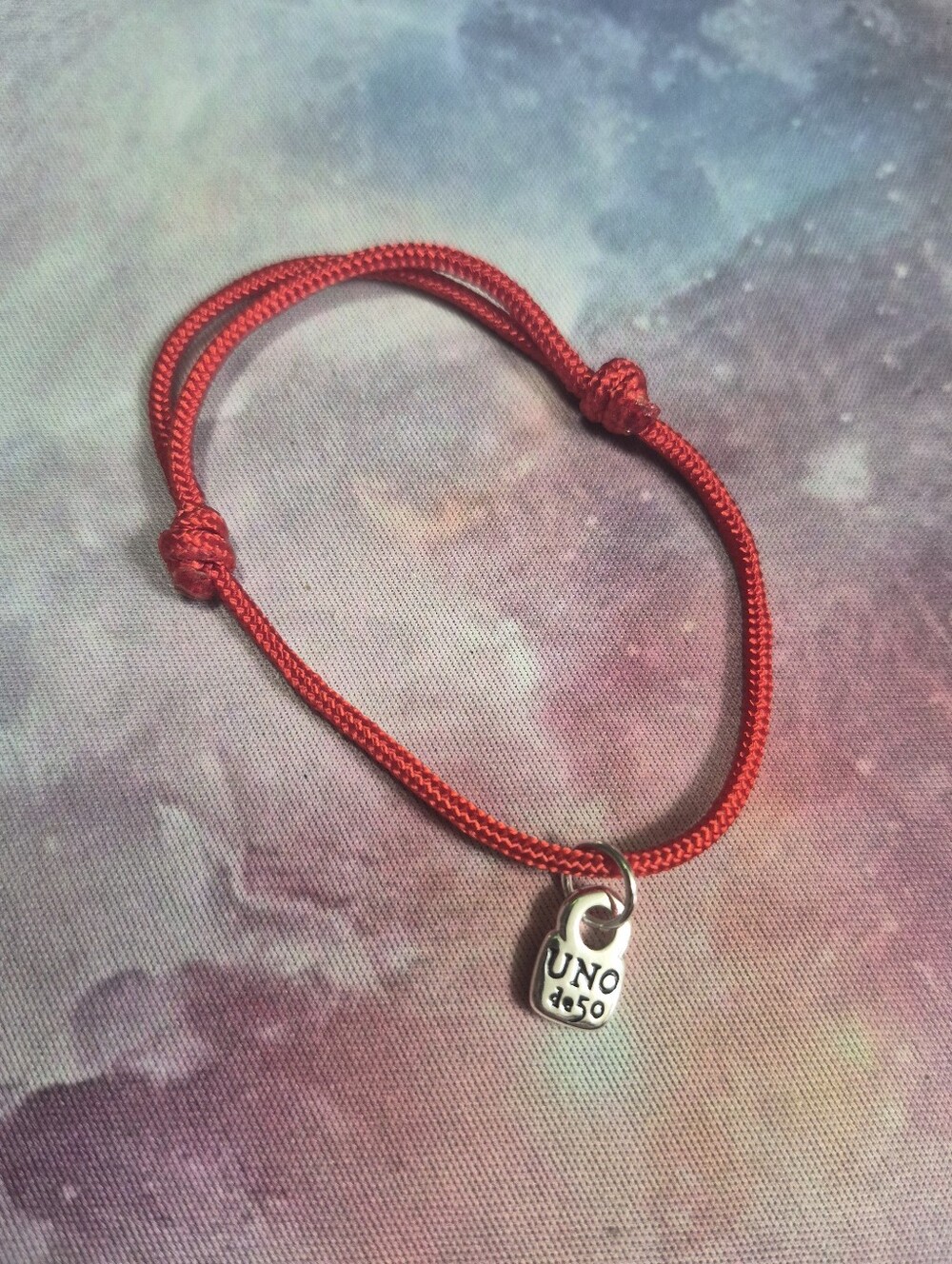 UNO de 50 Red Cord Bracelet